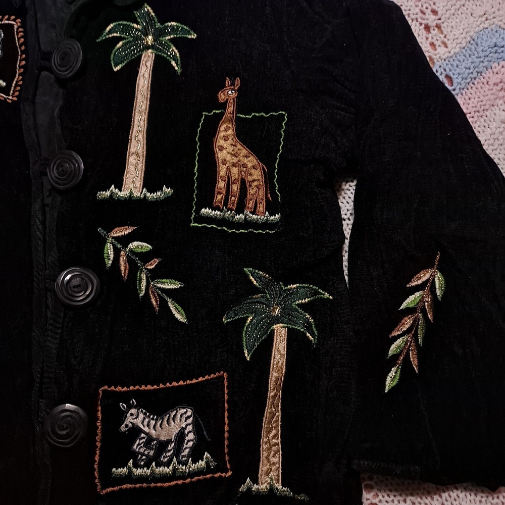💜embroidery‎ Sweater Jacket Size S❤️ - Picture 10 of 11
